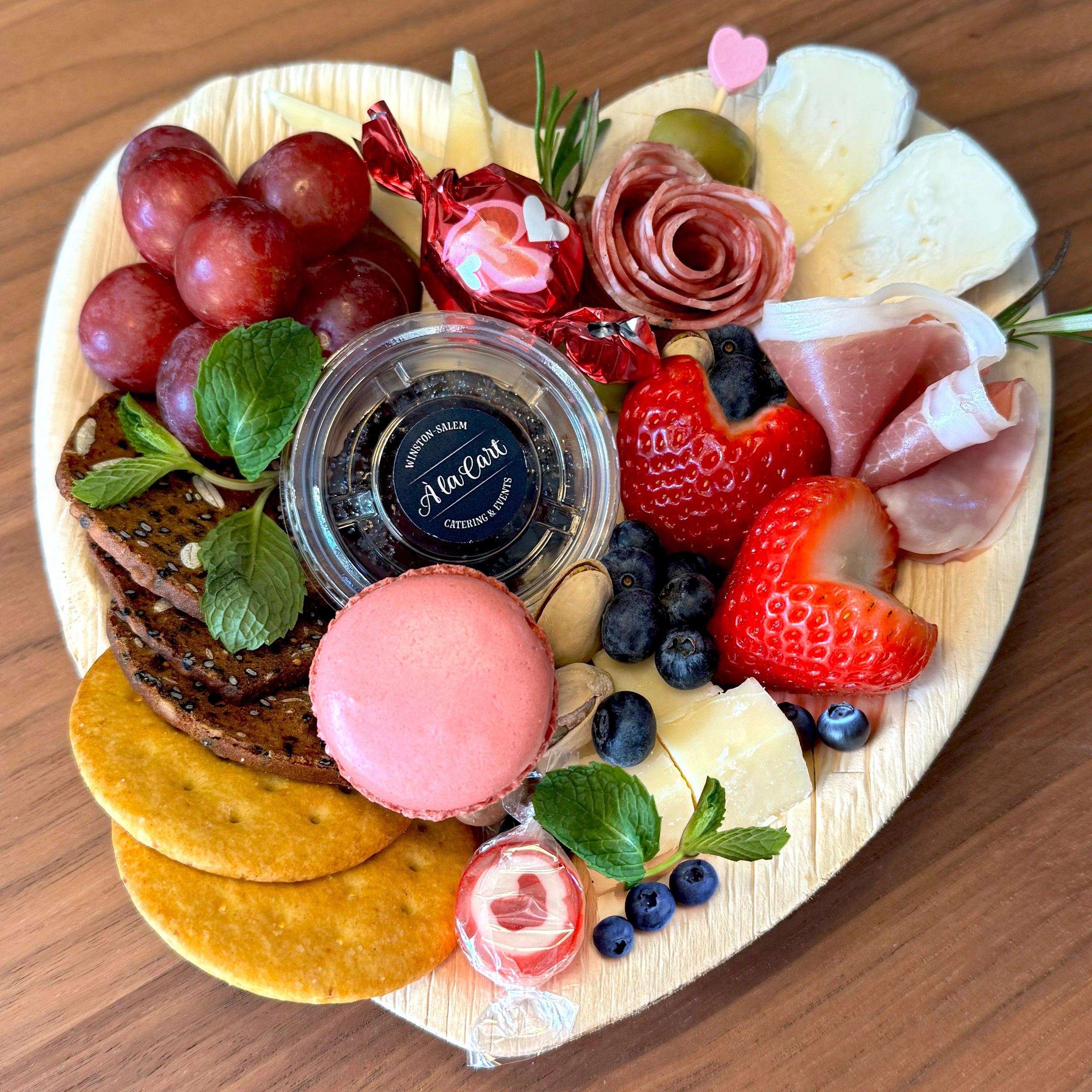 Sweetheart Board - seasonal charcuterie special by À La Cart Winston-Salem